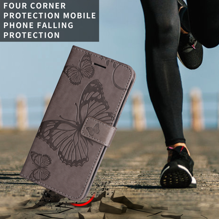 A-One Brand - OnePlus 15 5G Konstläder Plånboksfodral Floral Butterfly Imprinted