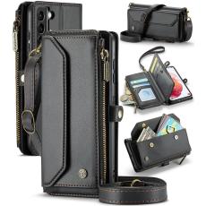 Caseme - CASEME Pl&aring;nboksfodral Konstl&auml;der f&ouml;r Samsung Galaxy S21 5G - Svart