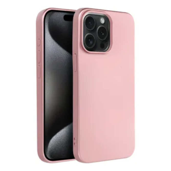 OEM - iPhone 15 Pro Mobilskal Metallic - Rosa