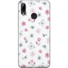 Gustaf - Mobilskal till Huawei P smart 2019 med Blommor och fj&auml;rillar