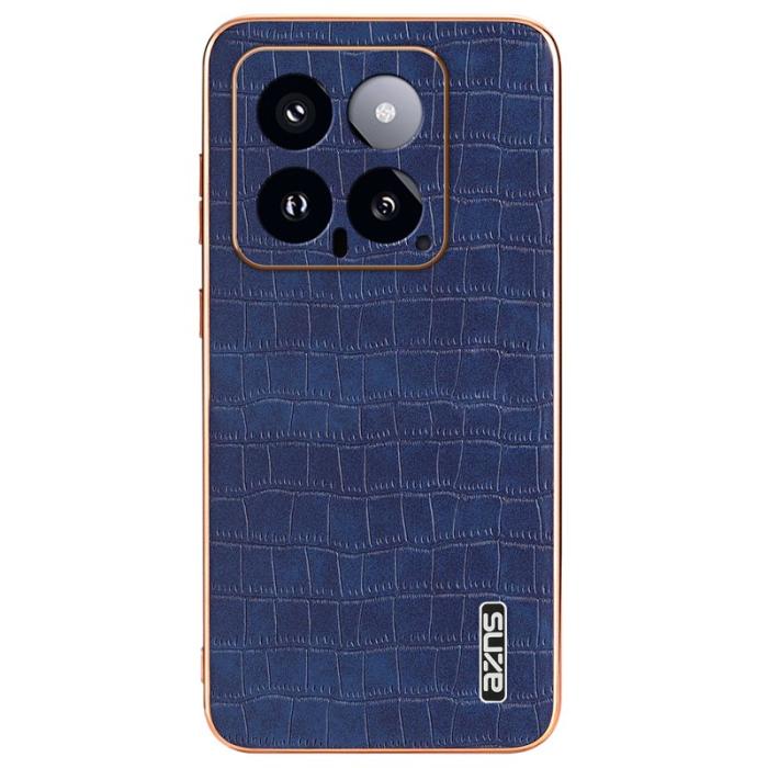 AZNS - AZNS Xiaomi 14 Fodral KonstLäder Krokodilmönster - Blå