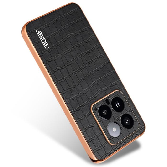 AZNS - AZNS Xiaomi 14 Fodral KonstLäder Krokodilmönster - Svart
