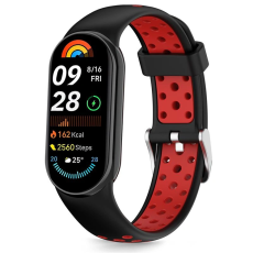 Tech-Protect - Tech-Protect Xiaomi Band 8/9/10/NFC Armband Icon - Svart/R&ouml;d