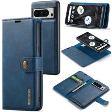 DG.MING - DG.MING Google Pixel 8 Pro &Auml;kta L&auml;der Pl&aring;nboksfodral Detachable Magnet Bl&aring;