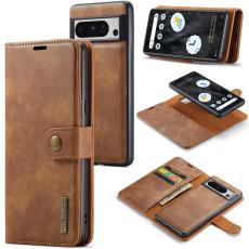 DG.MING - DG.MING Google Pixel 8 Pro &Auml;kta L&auml;der Pl&aring;nboksfodral Detachable Magnetisk Brun