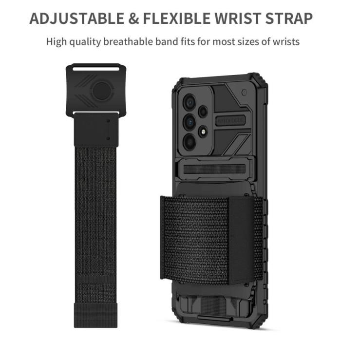 OEM - Hybrid skal med handledsband till Galaxy A33 5G - Svart