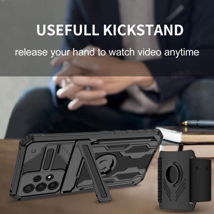 OEM - Hybrid skal med handledsband till Galaxy A33 5G - Svart