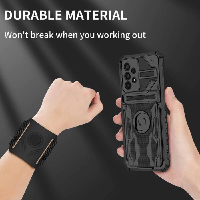 OEM - Hybrid skal med handledsband till Galaxy A33 5G - Svart