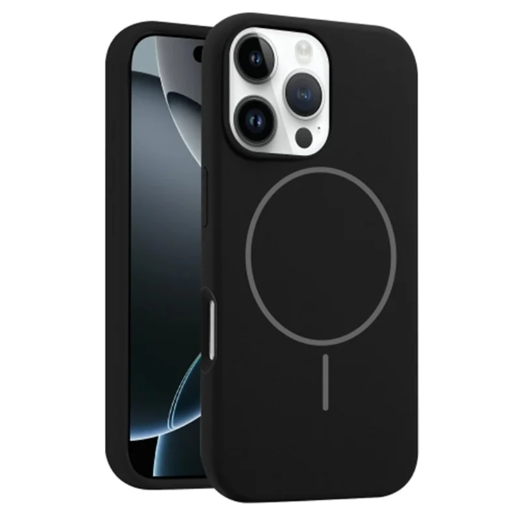 iPhone 15 Pro Max Mobilskal MagSafe Silikon Anti Drop (Svart) | 2353 | AlltMobil
