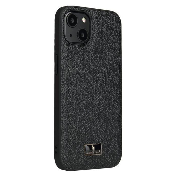 FIERRE SHANN - FIERRE SHANN iPhone 14 Plus Fodral - KonstLäder - Litchi Mönster