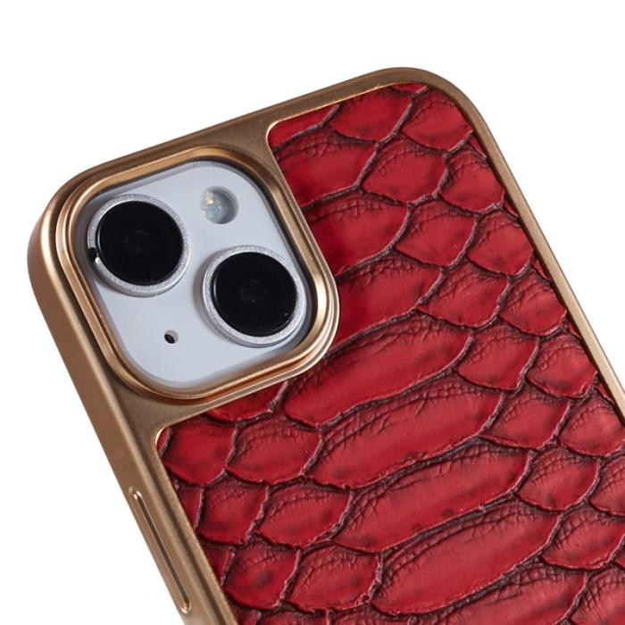 FIERRE SHANN - FIERRE SHANN iPhone 14 Plus Fodral KonstLäder - Röd