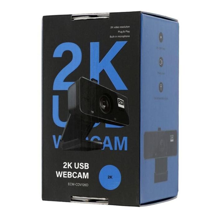 A-One Brand - Webbkamera 2K 2560x1440/25fps ECM-CDV126D - Svart