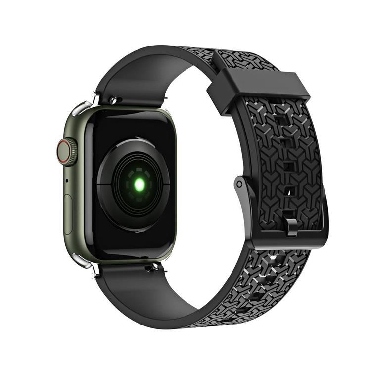 Apple Watch 2/3/4/5/6/7/SE (38/40/41mm) Armband - Svart | 5123 | AlltMobil