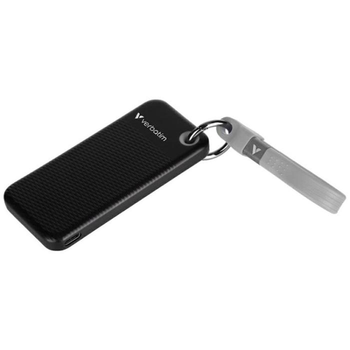 Verbatim - Verbatim Extern hårddisk Pocket SSD 256GB USB-C 3.2 Gen 2 - Svart/Grå