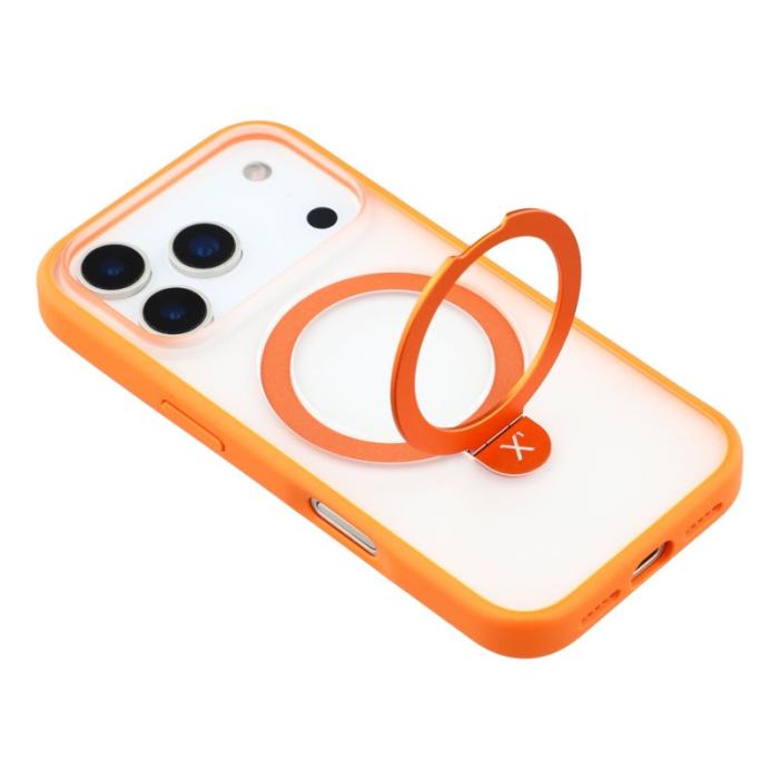 X-Level - X-LEVEL Mobilskal till iPhone 17 Pro med Metall Kickstand - Orange