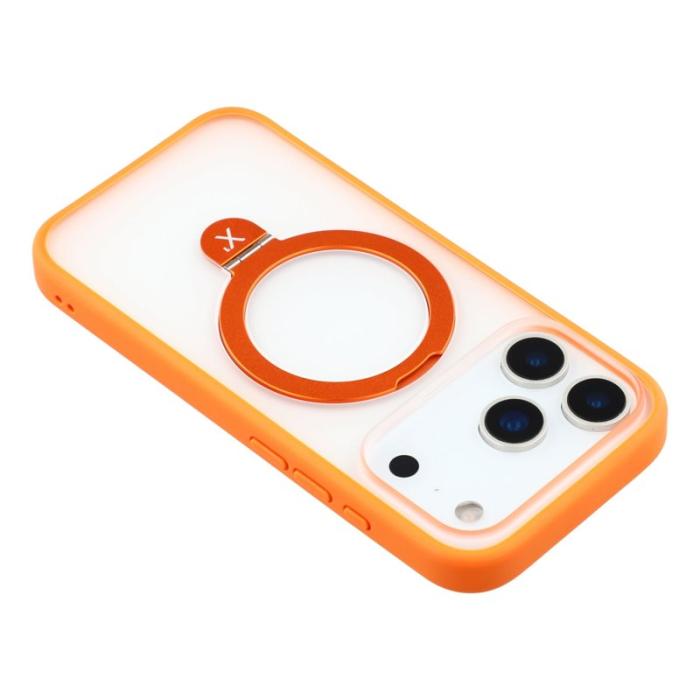 X-Level - X-LEVEL Mobilskal till iPhone 17 Pro med Metall Kickstand - Orange