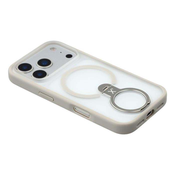 X-Level - X-LEVEL Mobilskal till iPhone 17 Pro med Rotera Kickstand - Grå