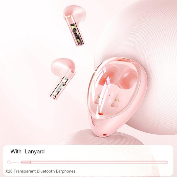 XUNDD - XUNDD X20 Trådlösa Hörlurar Stereo Touch Rosa