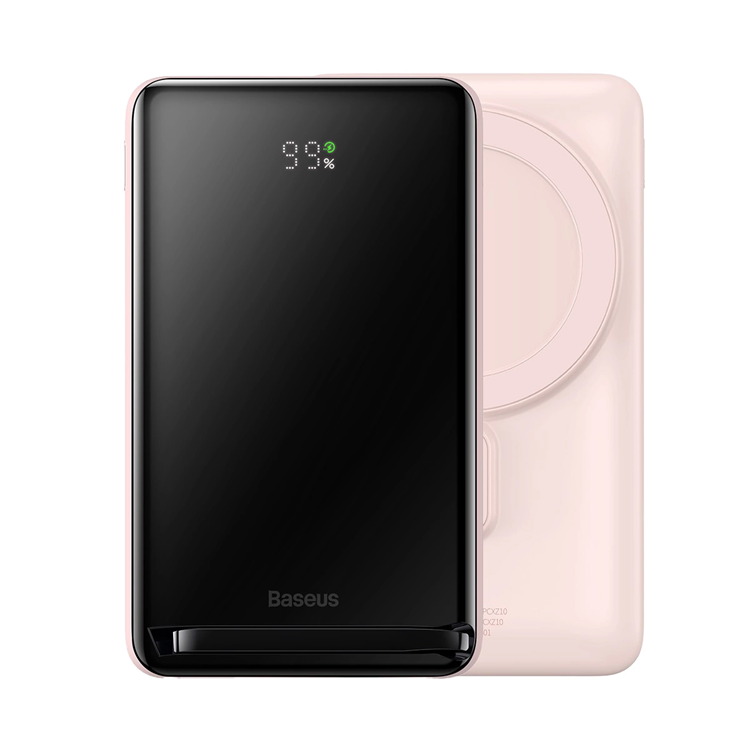 Baseus Powerbank 10000mAh 20W Magnetic Bracket - Rosa | 505295 | AlltMobil