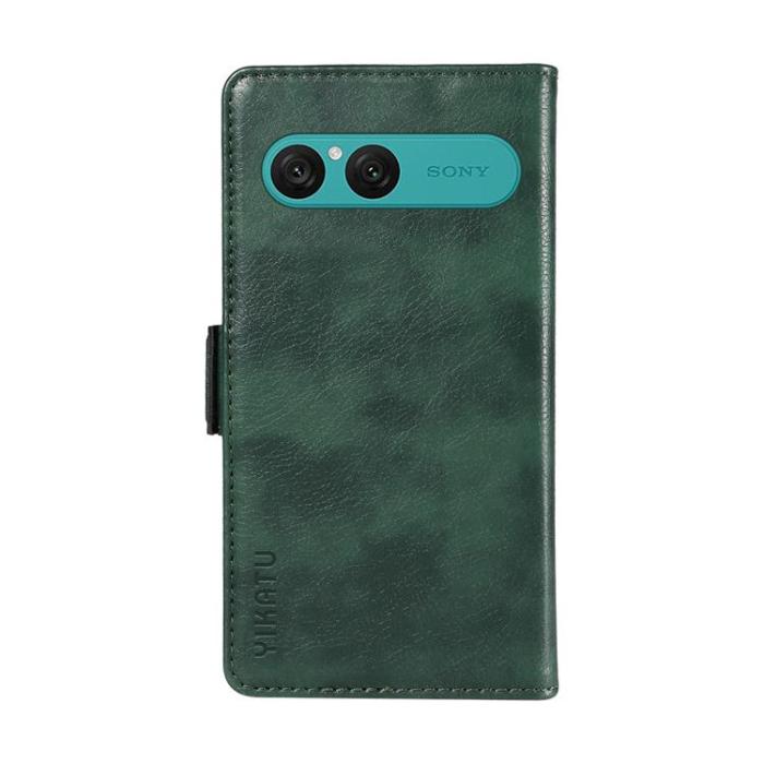 YIKATU - YIKATU Sony Xperia 10 VII Plånboksfodral Litchi Texture - Grön