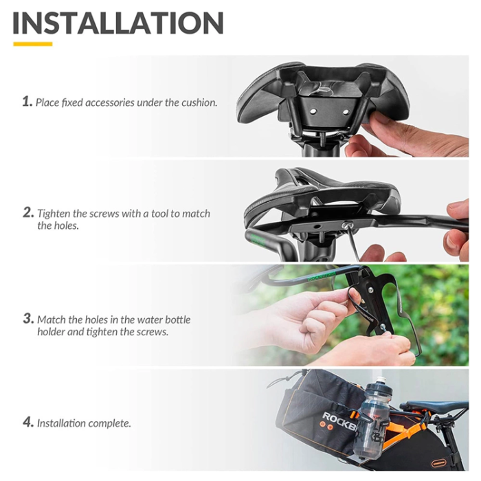 Rockbros - Rockbros Multifunktionsfäste sadelväska stabilisator - Svart