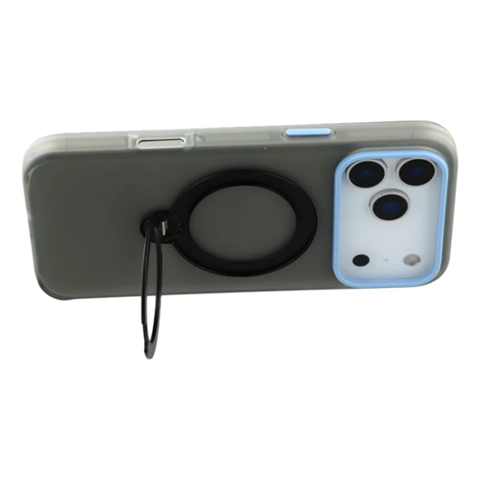 KIGC - KIGC iPhone 17 Pro Max Mobilskal Rotating Kickstand - Svart