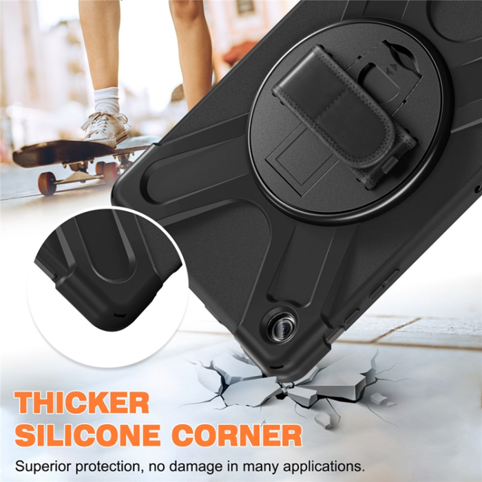 A-One Brand - Galaxy Tab A9 Plus Skal Silikon Rotary Kickstand