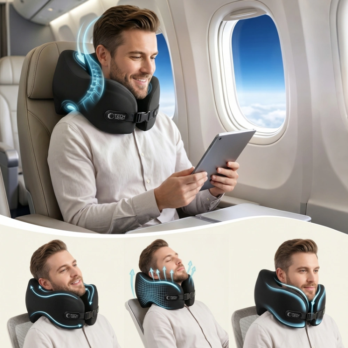Tech-Protect - Tech-Protect ComfortRest Resekudde för Nacken - Svart