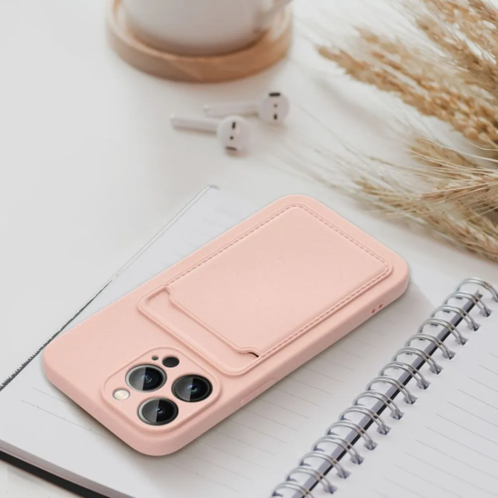 OEM - iPhone 15 Pro Max Mobilskal Korthållare - Rosa