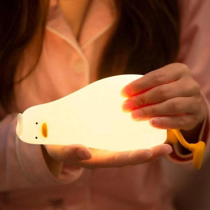 OEM - LED Nattlampa Tryck Goose Art Deco - Vit