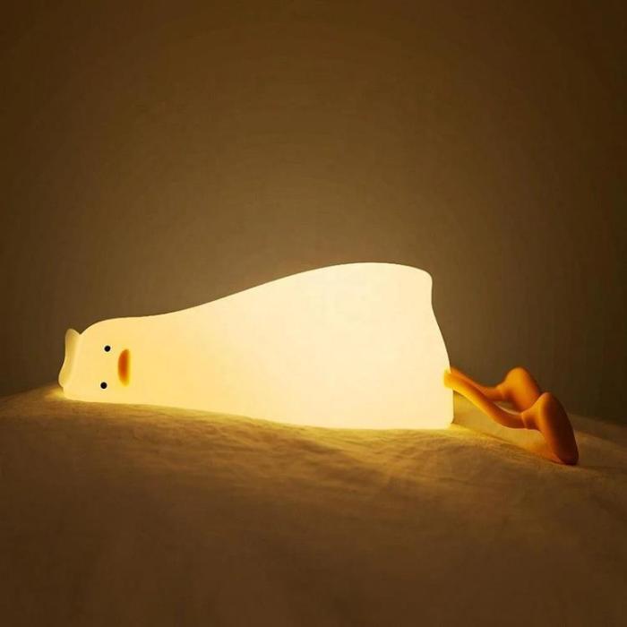 OEM - LED Nattlampa Tryck Goose Art Deco - Vit