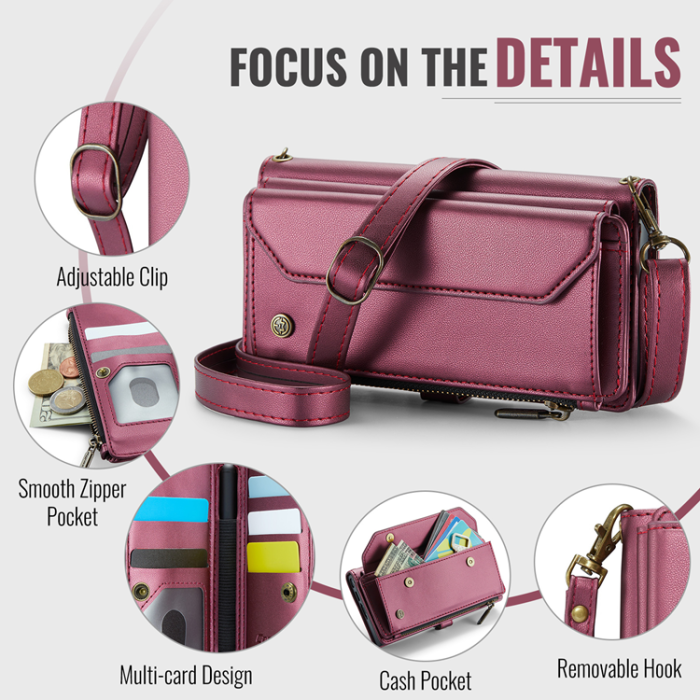 Caseme - CASEME Galaxy Z Fold 7 Plånboksfodral Med Remmar - Röd