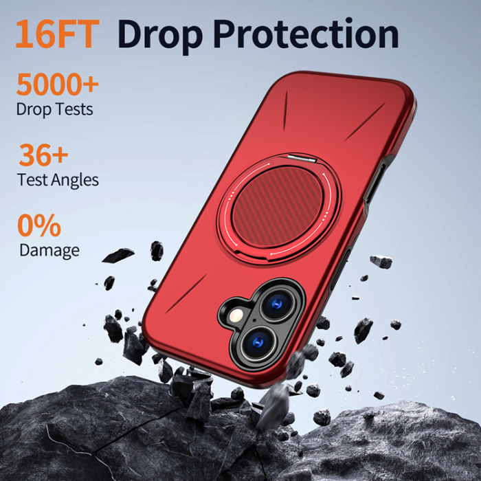 A-One Brand - iPhone 16 Plus Mobilskal MagSafe Rotating Kickstand TPU + PC