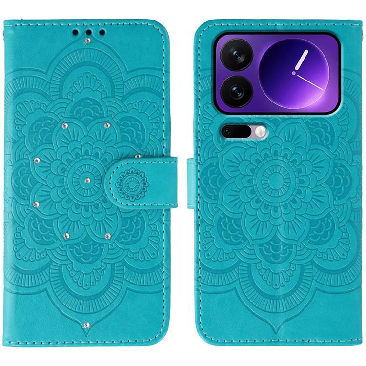 Xiaomi 17 Pro Plånboksfodral Rhinestone Mandala Imprint (Blå) | 2353 | AlltMobil