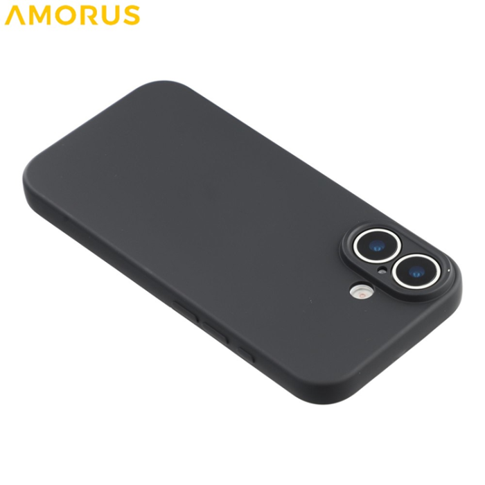 Amorus - AMORUS iPhone 17 Mobilskal Precise Cutouts TPU Fiber - Svart