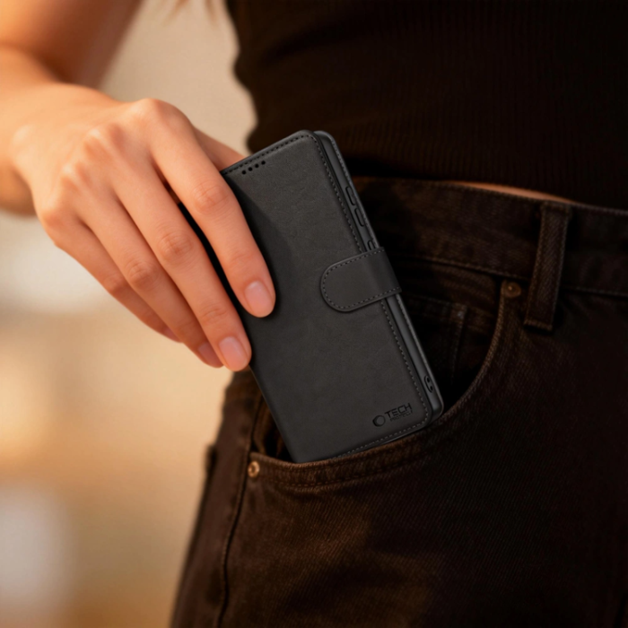 Tech-Protect - Tech-Protect Plånboksfodral För Motorola Moto G67/G77 - Svart