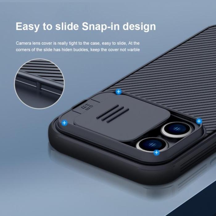 Nillkin - Nillkin iPhone 14 Pro Skal Magsafe CamShield Pro Series - Blå