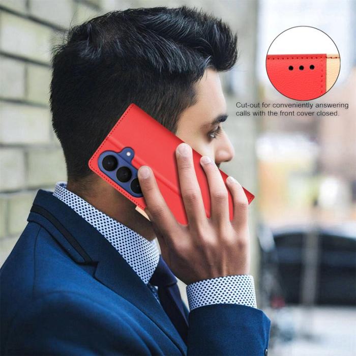 BINFEN COLOR - BINFEN Samsung Galaxy S26 Pro Plånboksfodral RFID Skydd Konstläder - Röd