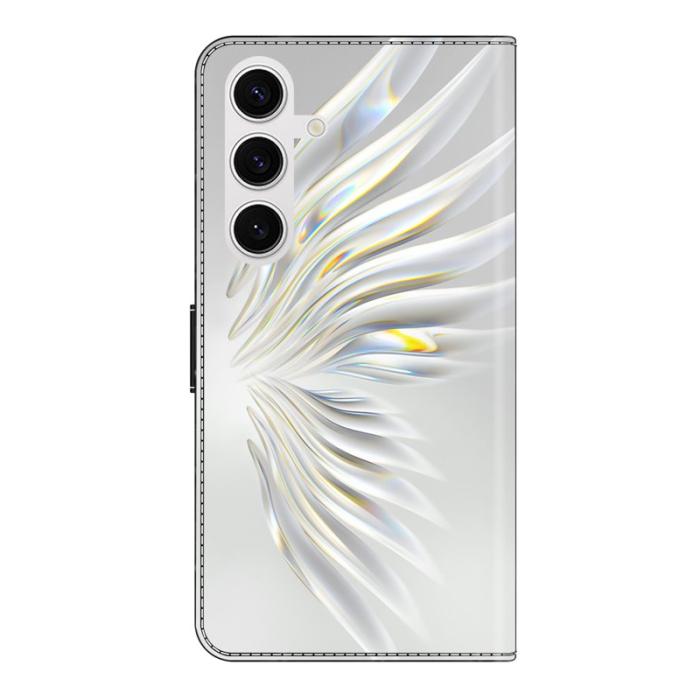 OEM - Samsung Galaxy S26 Fodral Mönstertryck Ställ Läder Flip - Crystal Wings