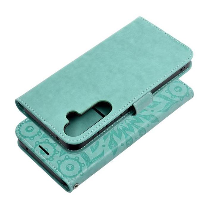 OEM - Galaxy A55 5G Plånboksfodral Mezzo - Mandala Grön