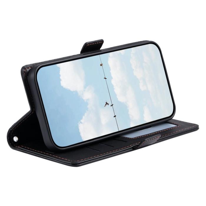 OEM - Samsung Galaxy S26/S26 Pro Plånboksfodral Konstläder Rhombus - Svart