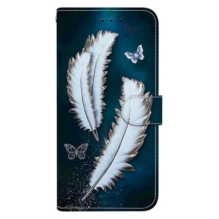 OEM - Samsung Galaxy S26/S26 Pro Plånboksfodral Mönstertryck Konstläder - Vit Fjäril