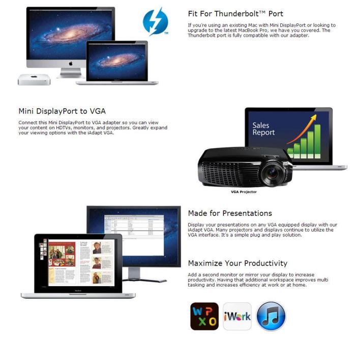 UTGATT1 - Kanex iAdapt VGA - Mini DisplayPort till VGA