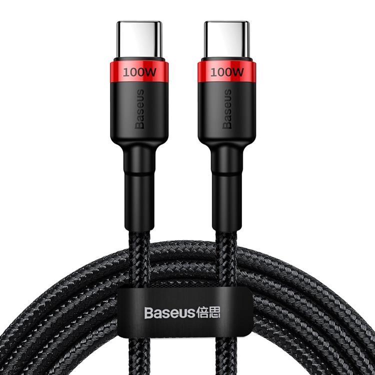 Baseus Nylon USB-C till USB-A kabel 2m 100W - Svart | 3541 | AlltMobil