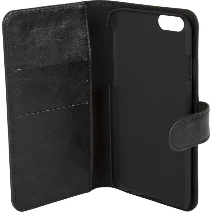 UTGATT5 - Champion Wallet Case Svart PU iPhone 6/6S