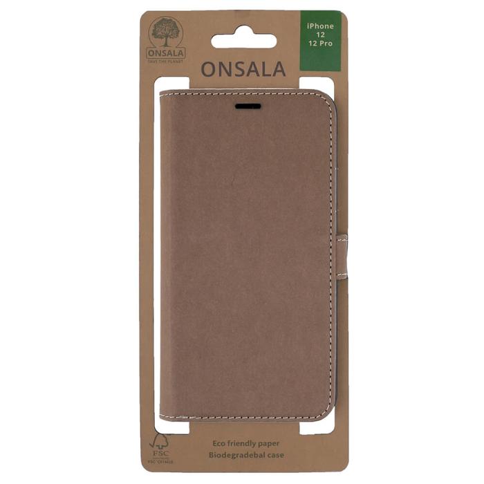 Onsala - Onsala ECO iPhone 12 & 12 Pro Plånboksfodral - Brun