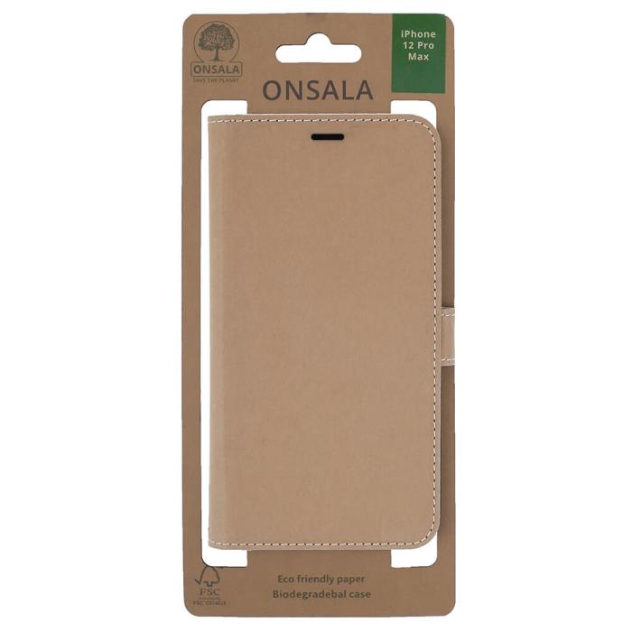 Onsala - Onsala ECO iPhone 12 Pro Max Plånboksfodral - Sand