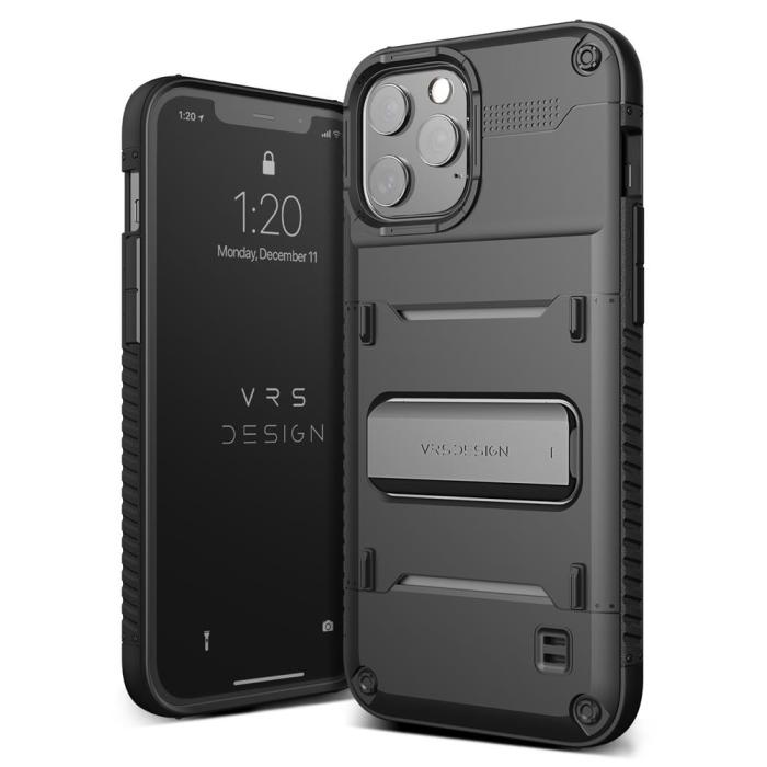VERUS - VRS DESIGN Damda QuickStand Skal iPhone 12 & 12 Pro - Svart