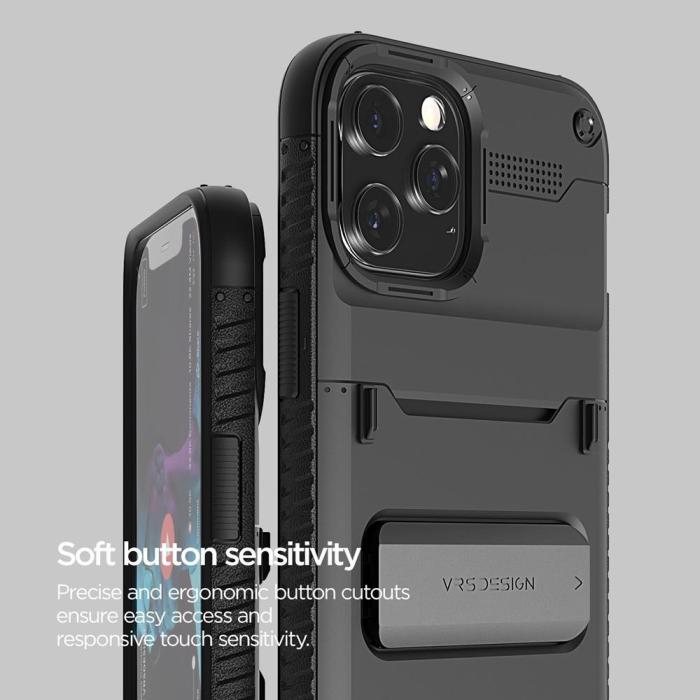 VERUS - VRS DESIGN Damda QuickStand Skal iPhone 12 & 12 Pro - Svart