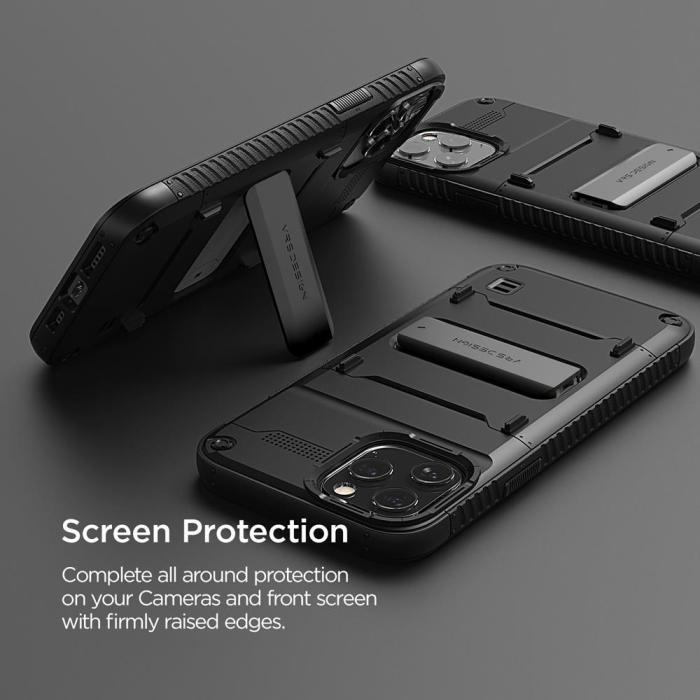 VERUS - VRS DESIGN Damda QuickStand Skal iPhone 12 & 12 Pro - Svart
